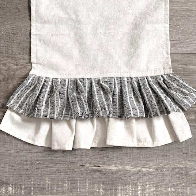 RUNNER ONLY: CHARCOAL/CREAM STRIPES RUNNER
