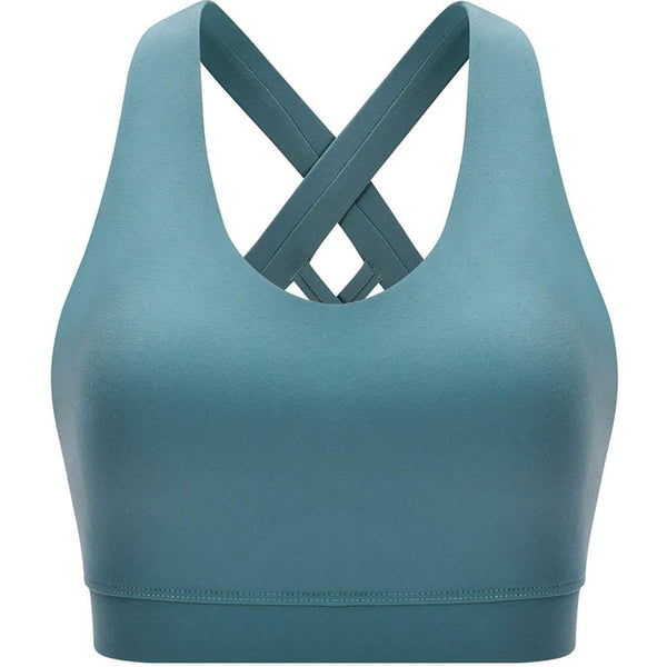 RUNNING GIRL Criss-Cross Back Padded Strappy Sports Bra
