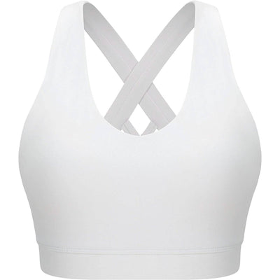 RUNNING GIRL Criss-Cross Back Padded Strappy Sports Bra