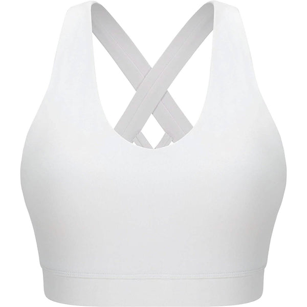 RUNNING GIRL Criss-Cross Back Padded Strappy Sports Bra