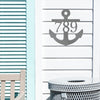 [COL] Anchor Address Plaque - Coastal House Numbers Plaque Beach Nautical Decor