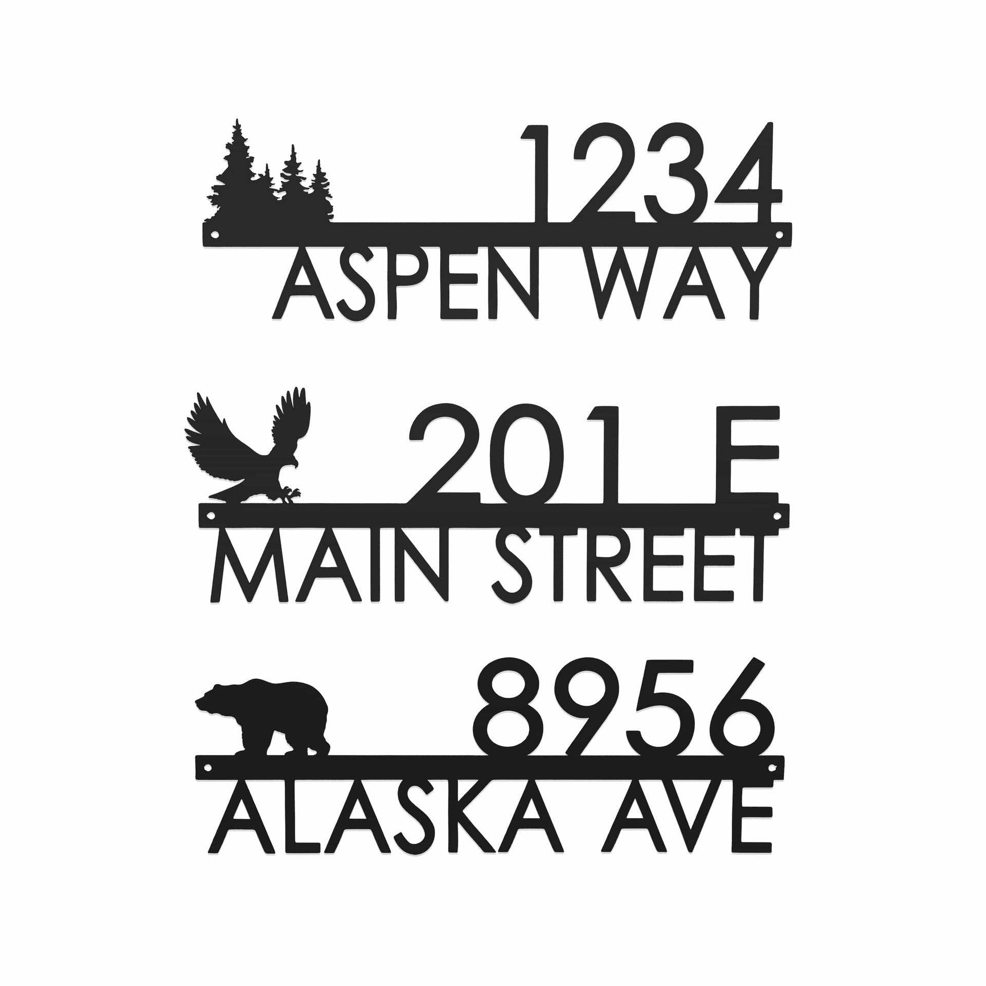 [COL] Modern Outdoor House Numbers - 9 Styles - Personalized Address Signs for House