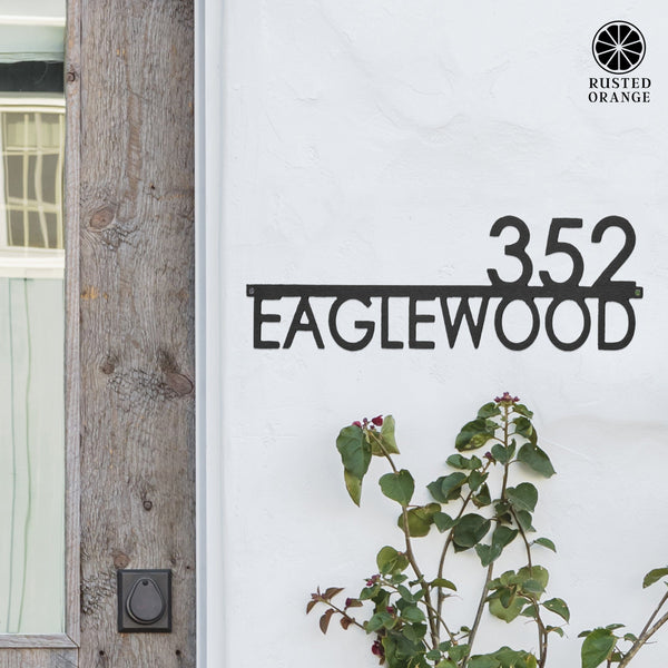[COL] Magnolia Address Plaque - 3 Sizes - Modern Outside House Numbers for Address