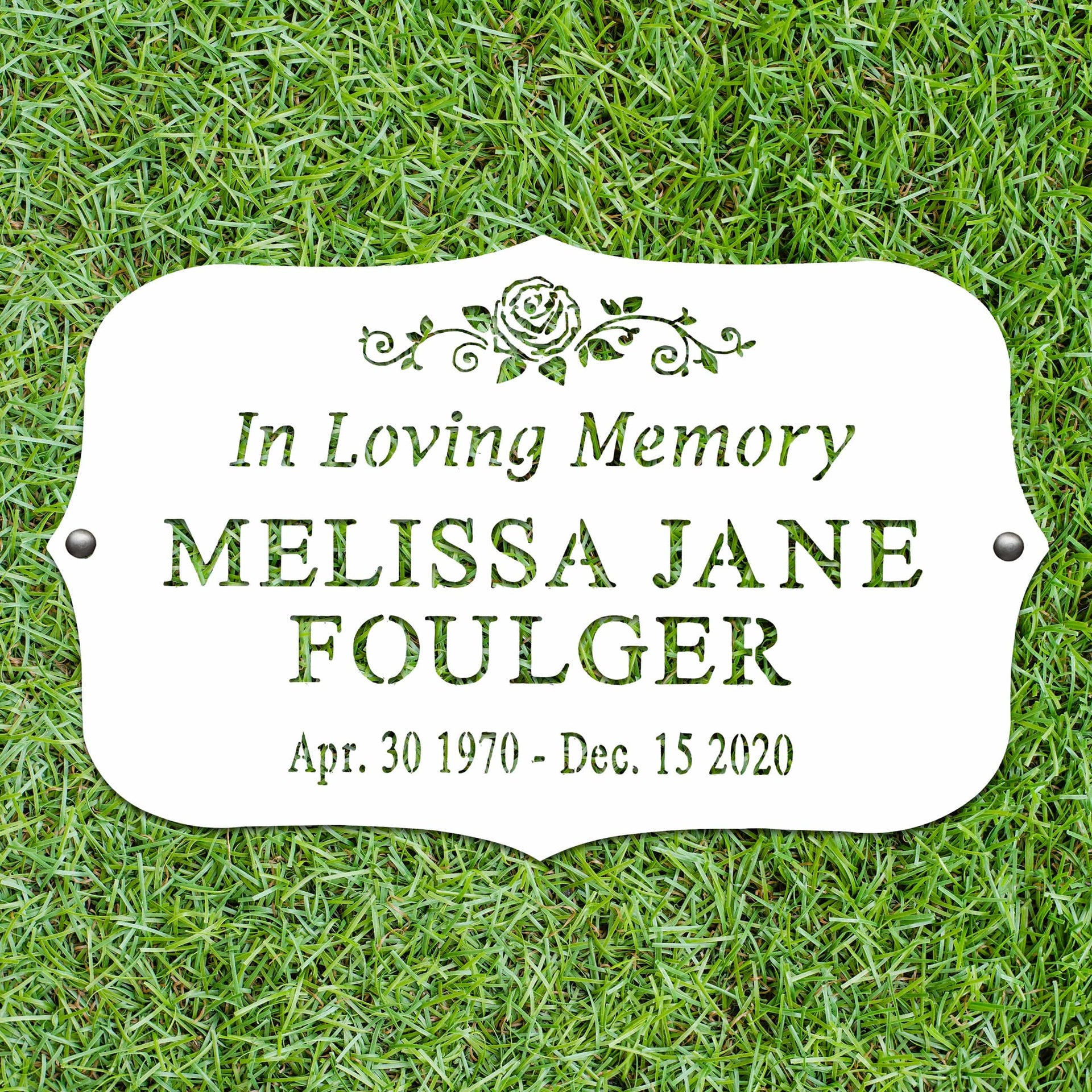 [COL] Classic Memorial Plaque - Graveyard Decoration Plaque for Cemetery