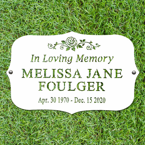 [COL] Classic Memorial Plaque - Graveyard Decoration Plaque for Cemetery
