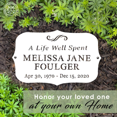 [COL] Classic Memorial Plaque - Graveyard Decoration Plaque for Cemetery