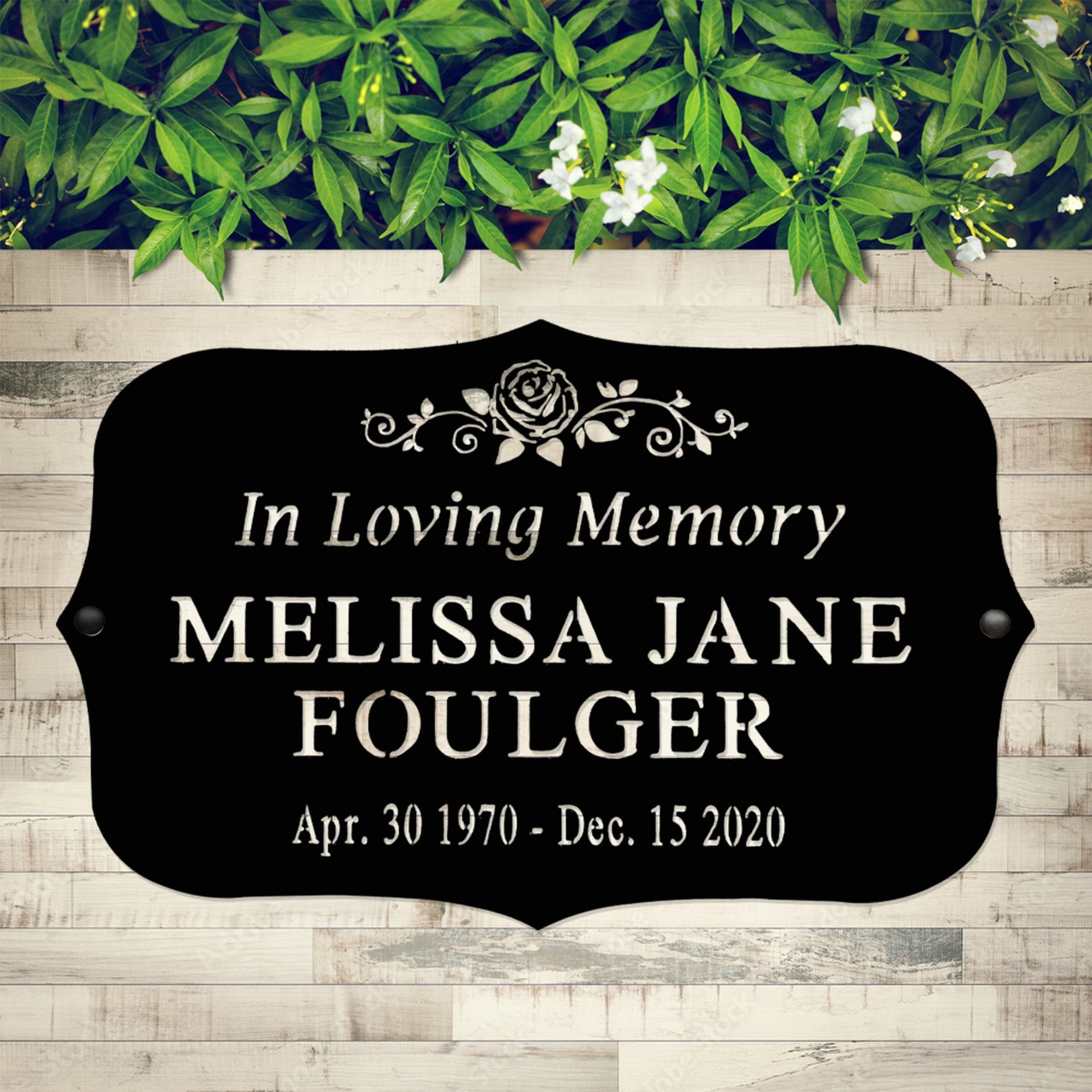 [COL] Classic Memorial Plaque - Graveyard Decoration Plaque for Cemetery