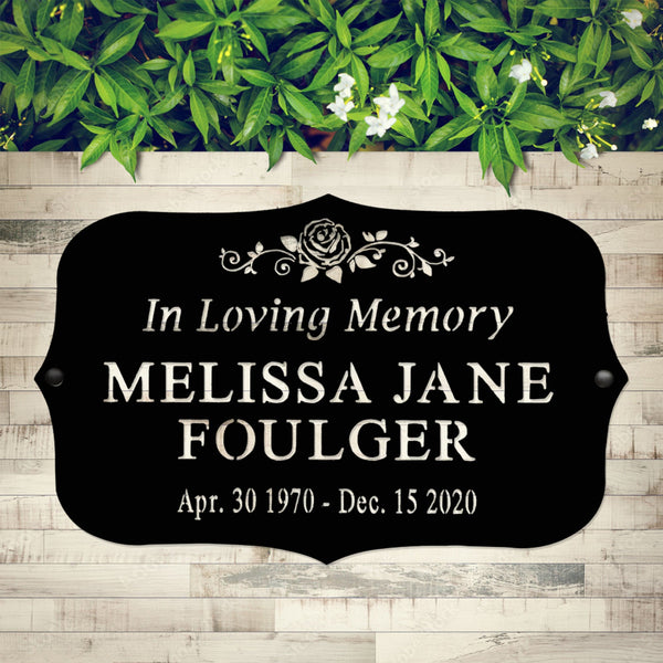[COL] Classic Memorial Plaque - Graveyard Decoration Plaque for Cemetery