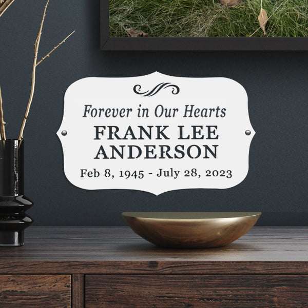 [COL] Classic Memorial Plaque - Graveyard Decoration Plaque for Cemetery