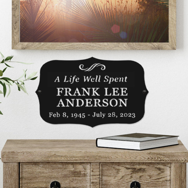 [COL] Classic Memorial Plaque - Graveyard Decoration Plaque for Cemetery