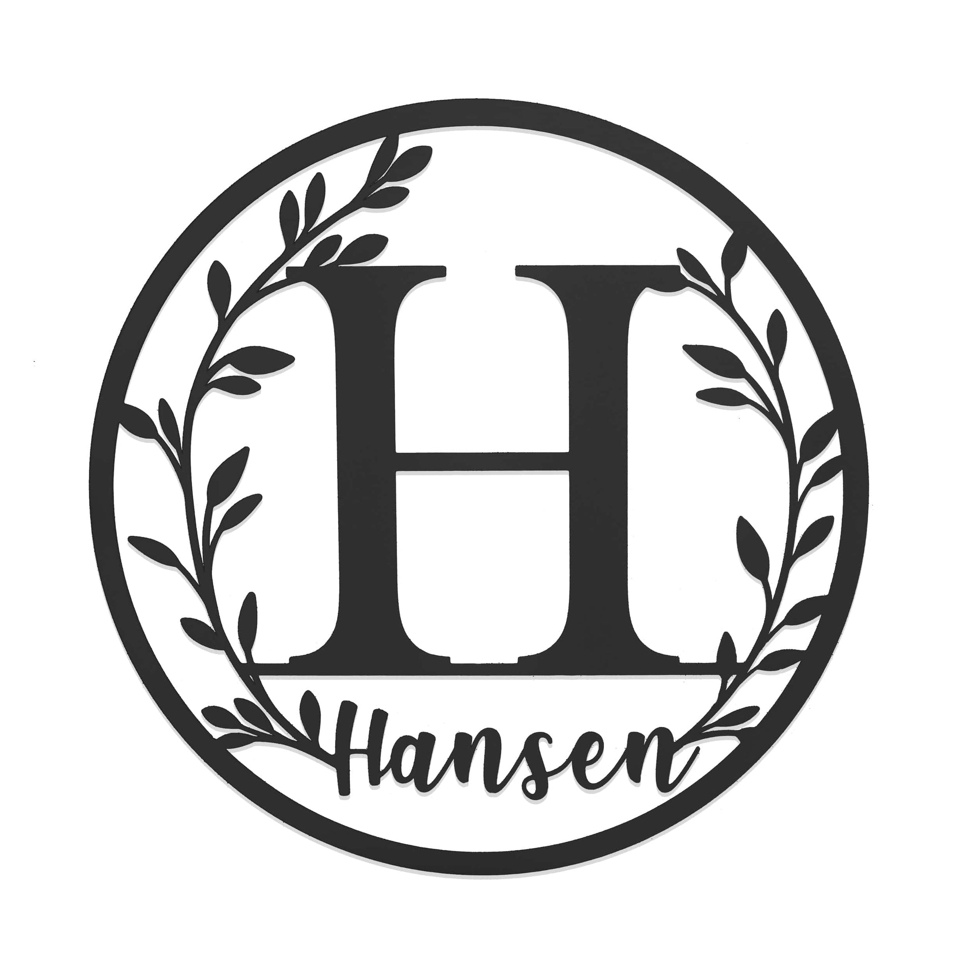 [COL] Vine Outdoor Monogram Wreaths for Front Door - Monogram Wall Decor Metal Initial Signs