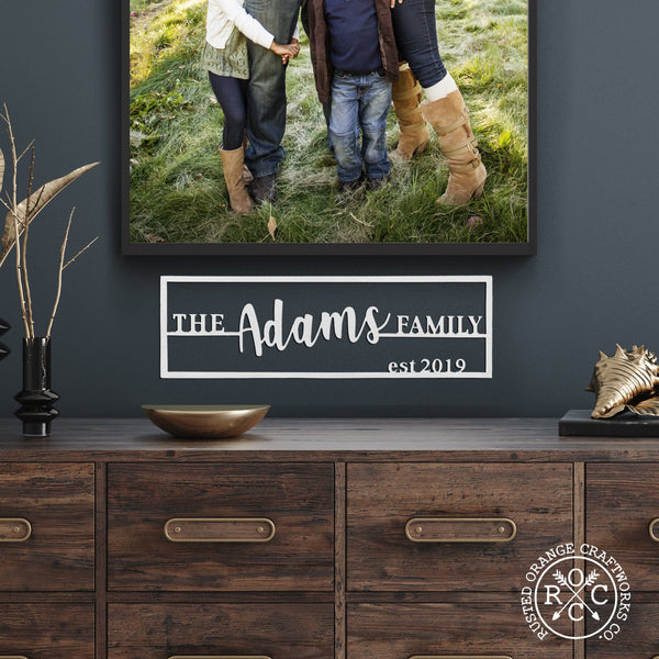 [COL] Family Name Plaque - Personalized Last Name Established Sign for Home