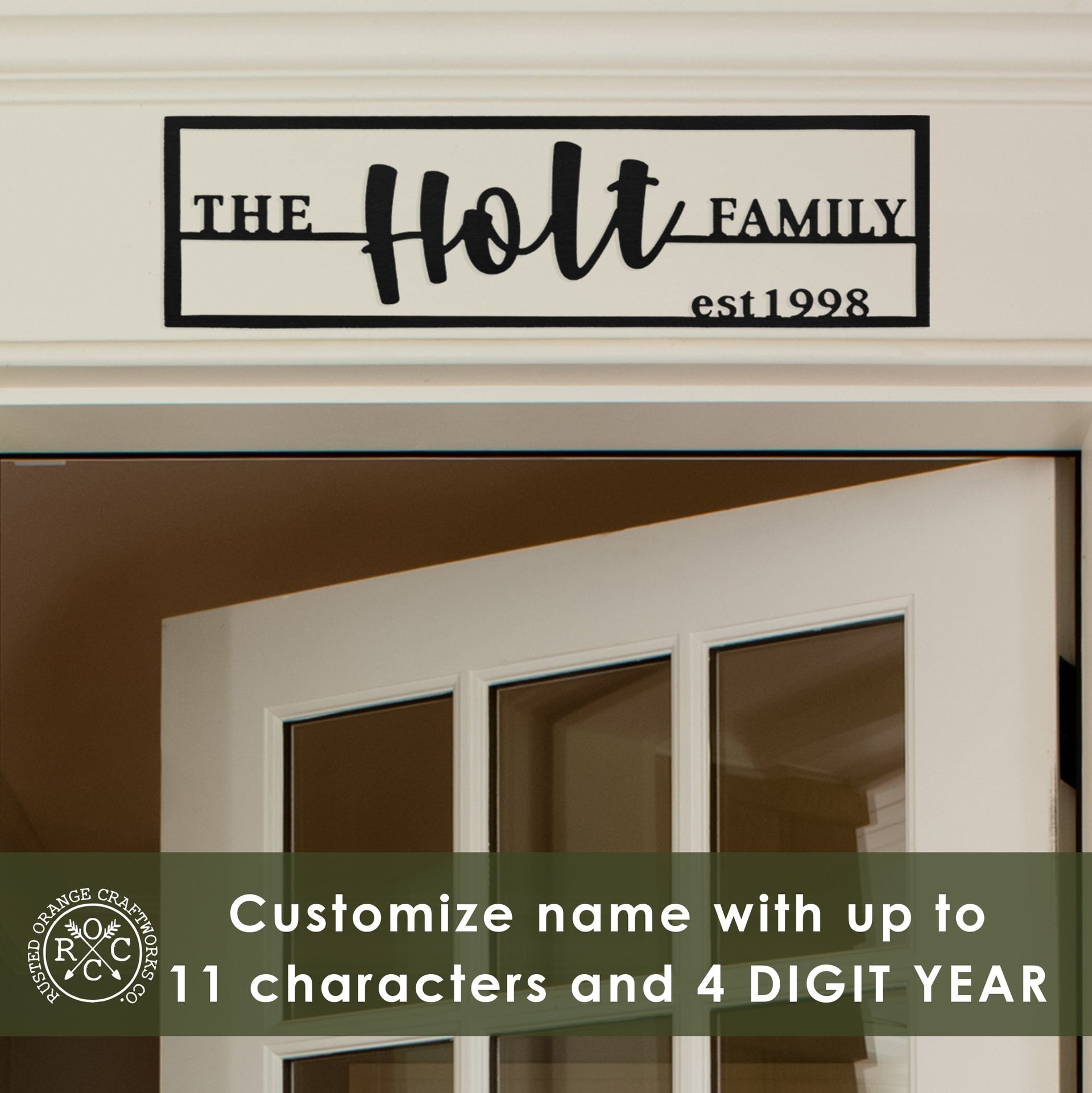 [COL] Family Name Plaque - Personalized Last Name Established Sign for Home