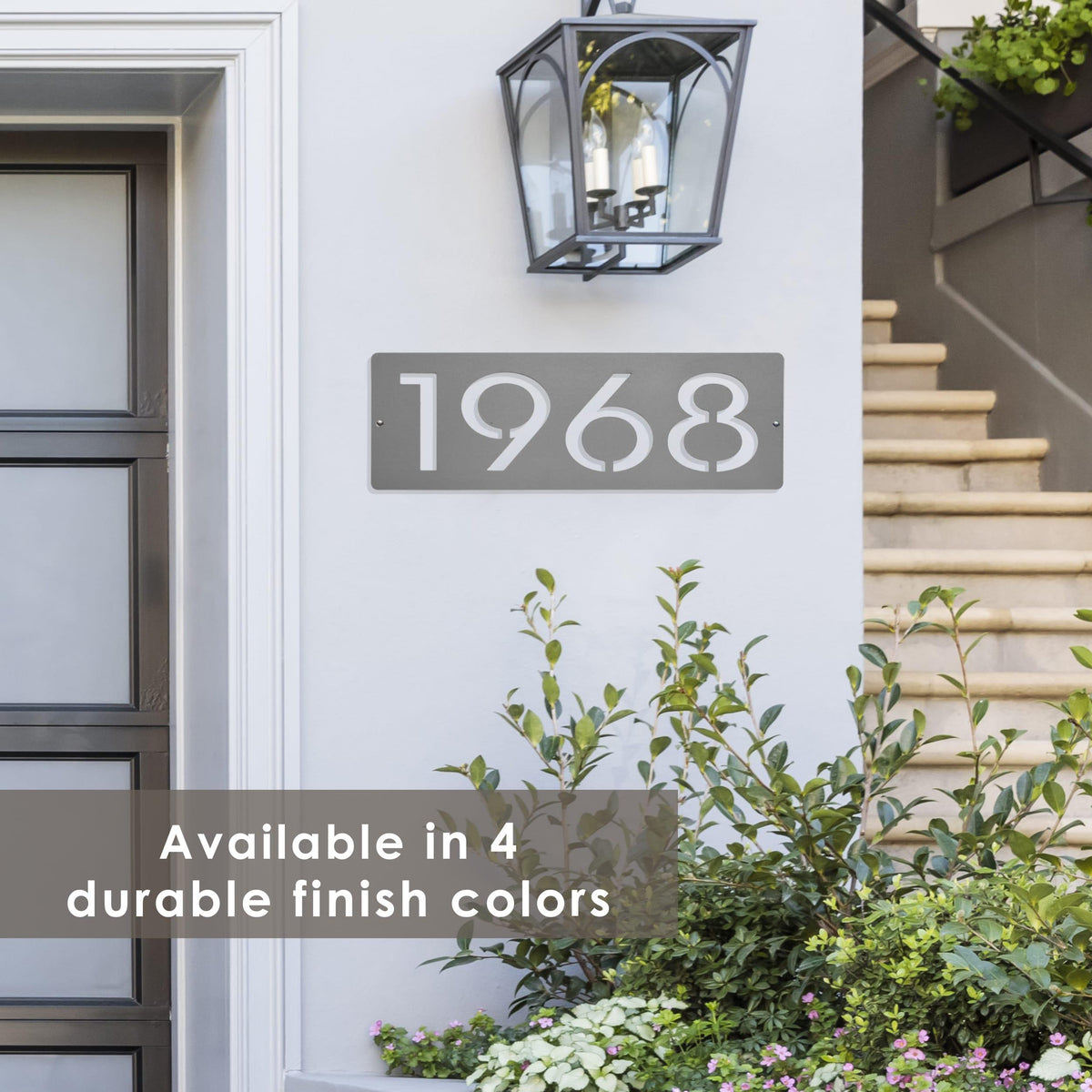 [COL] Cider House Rectangular Address Plaque - Metal Horizontal House Numbers