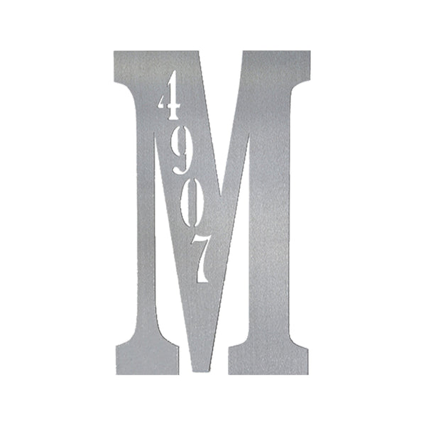 [COL] Letter Address Plaque - 3 Sizes - Metal Personalized Address Numbers for House