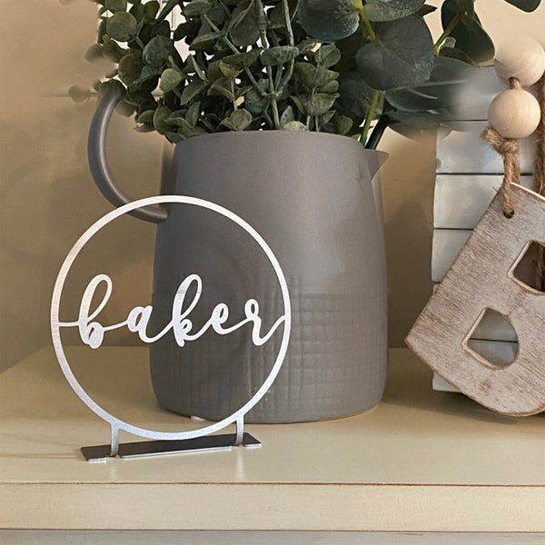 [COL] Anderson Tabletop or Shelf Personalized Name Sign - 2 Styles - Last Name Signs