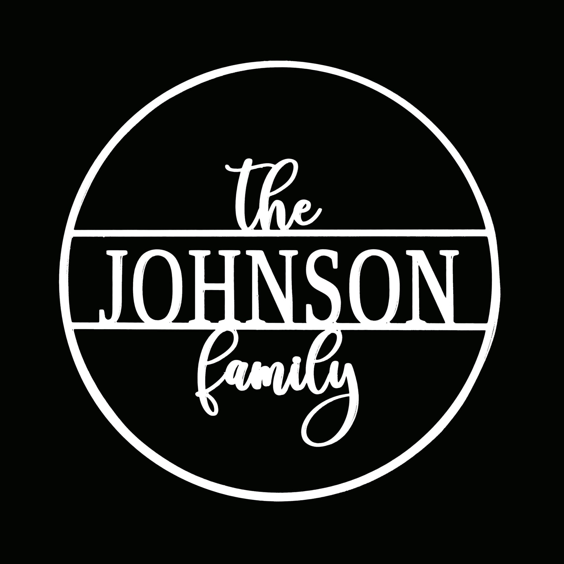 [COL] Chandler Family Sign - 4 Sizes - Personalized Circle Family Name Sign