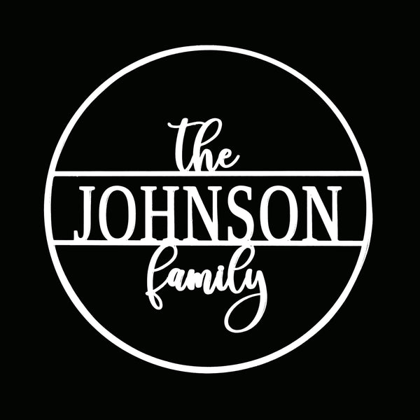 [COL] Chandler Family Sign - 4 Sizes - Personalized Circle Family Name Sign