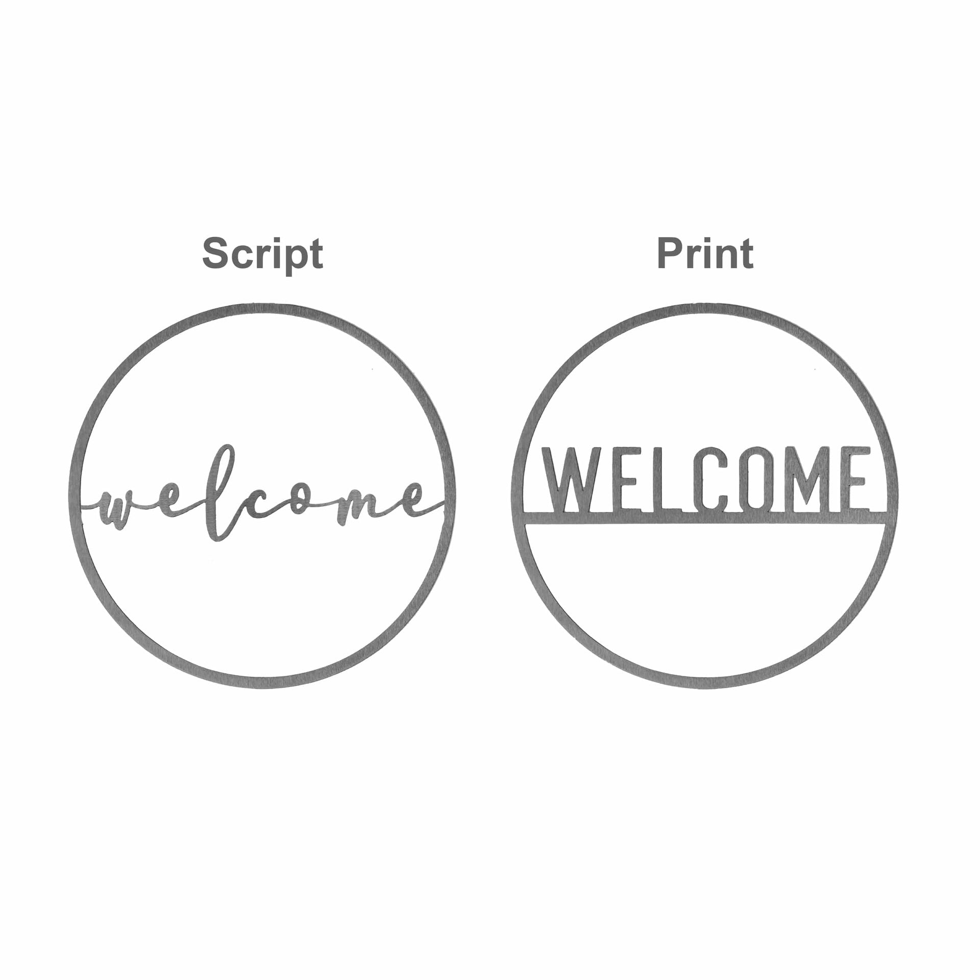 [COL] Minimalist Custom Circle 2 Styles - Script Personalized Metal for Home Decor