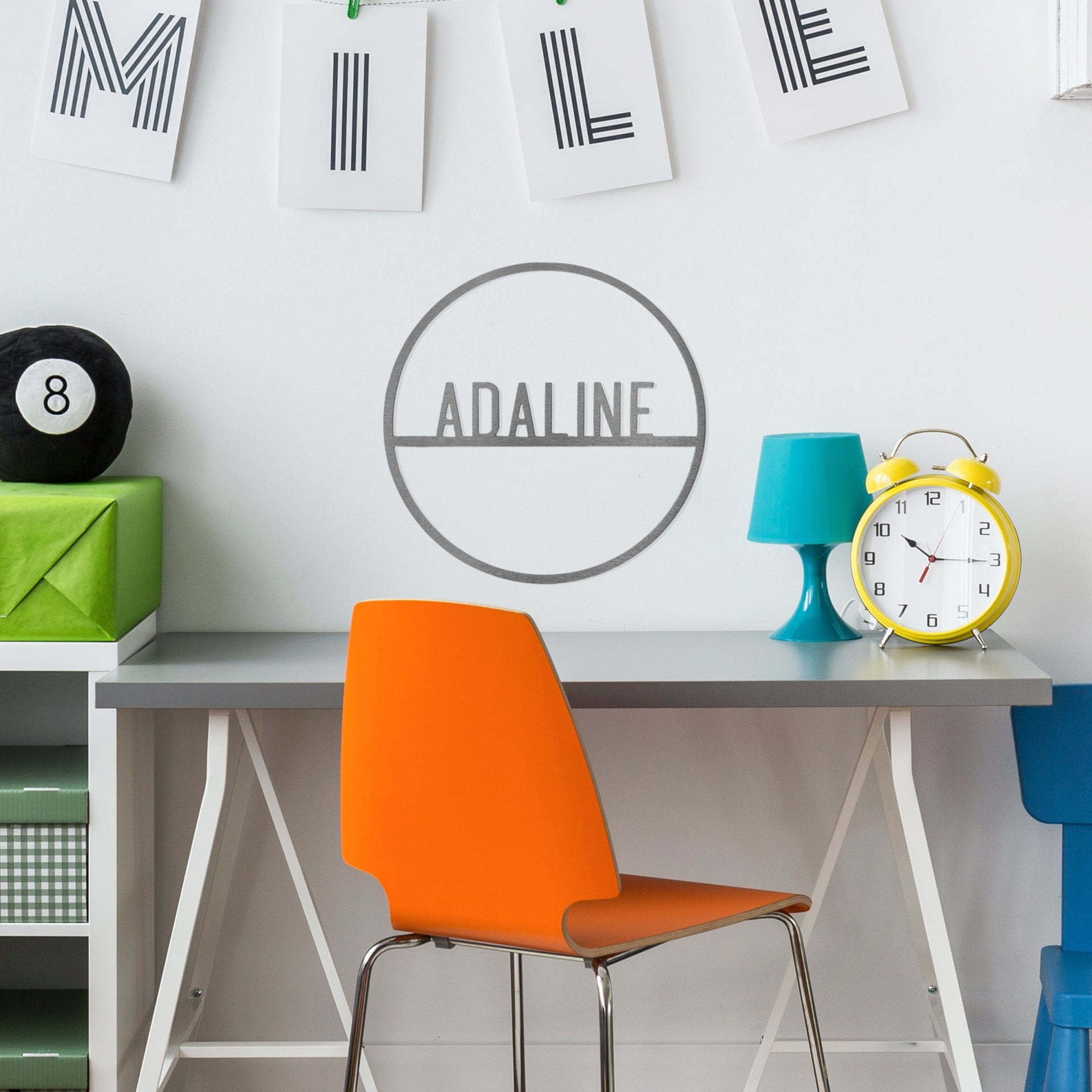 [COL] Minimalist Custom Circle 2 Styles - Script Personalized Metal for Home Decor