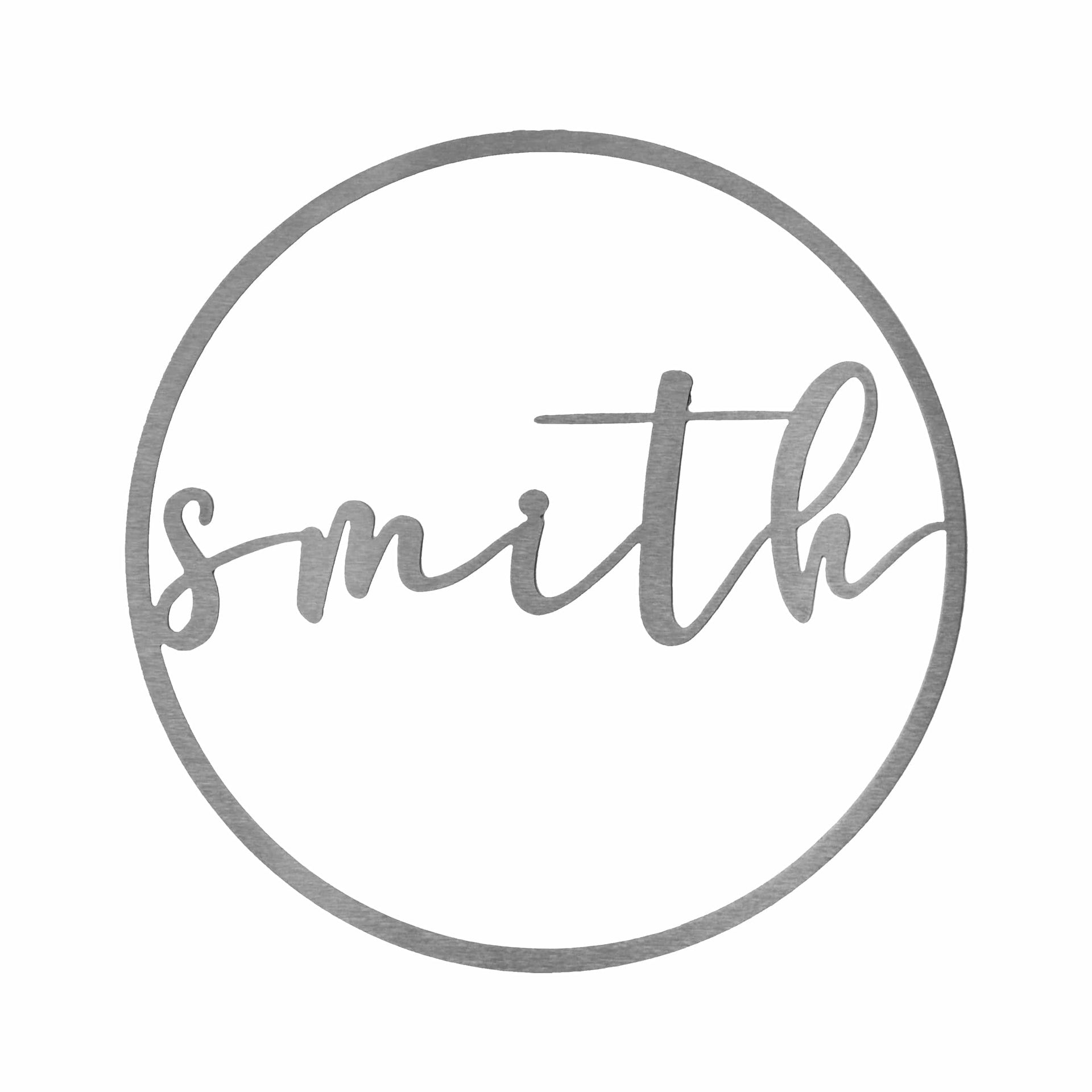 [COL] Minimalist Custom Circle 2 Styles - Script Personalized Metal for Home Decor