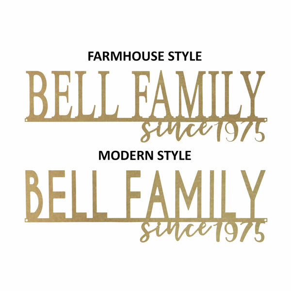 [COL] Our Happy Family  - 2 Styles Personalized Family Name Signs For Home Decor