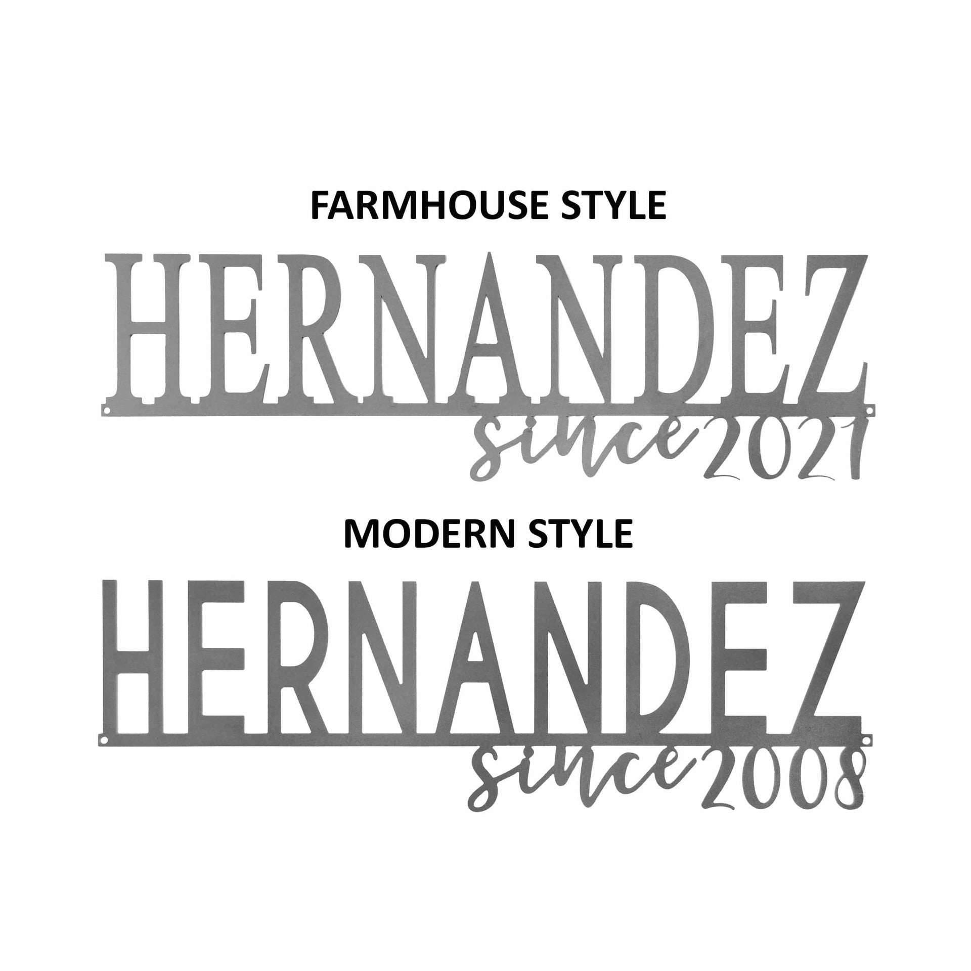 [COL] Our Happy Family  - 2 Styles Personalized Family Name Signs For Home Decor