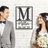 [COL] Weston Name and Date Monogram - 2 Sizes - Custom Metal Rectangle Monogram with Name and Date Sign