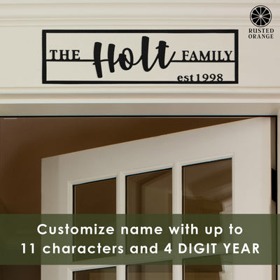 [COL] Family Name Plaque - Personalized Last Name Established Sign for Home
