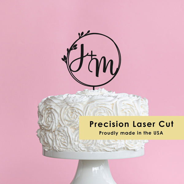 [COL] Custom Initial Wedding Cake Topper - Personalized Cake Topper for Weddings - Mr and Mrs Cake Topper Decorations Wedding Cake Toppers