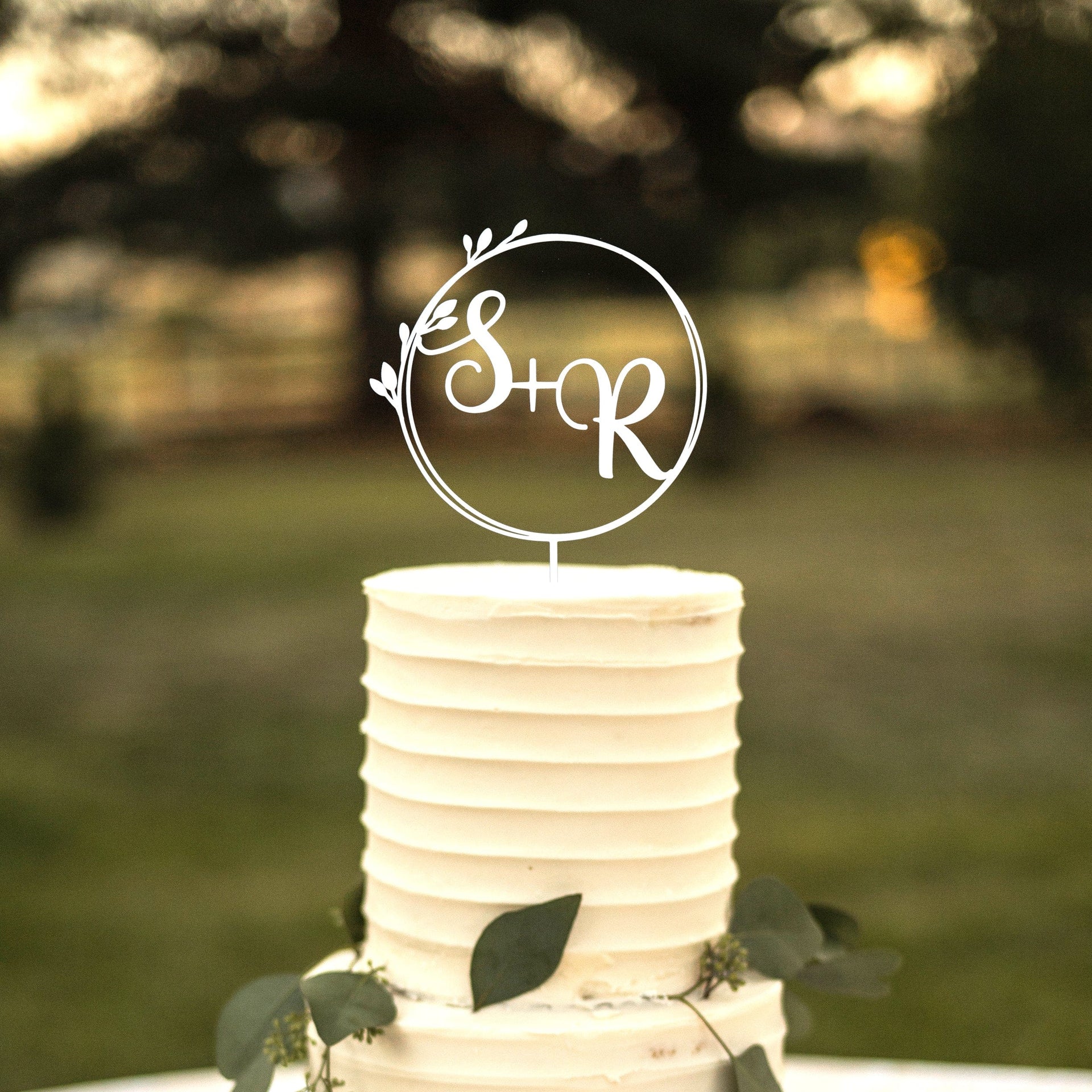 [COL] Custom Initial Wedding Cake Topper - Personalized Cake Topper for Weddings - Mr and Mrs Cake Topper Decorations Wedding Cake Toppers