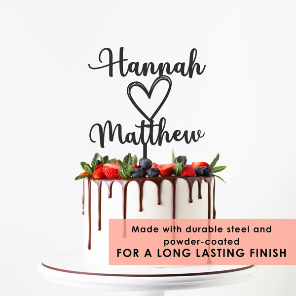 [COL] Wedding Cake Topper for Couples - Personalized Cake Topper for Anniversaries and Weddings - Mr and Mrs Cake Topper Decorations Wedding Cake Toppers