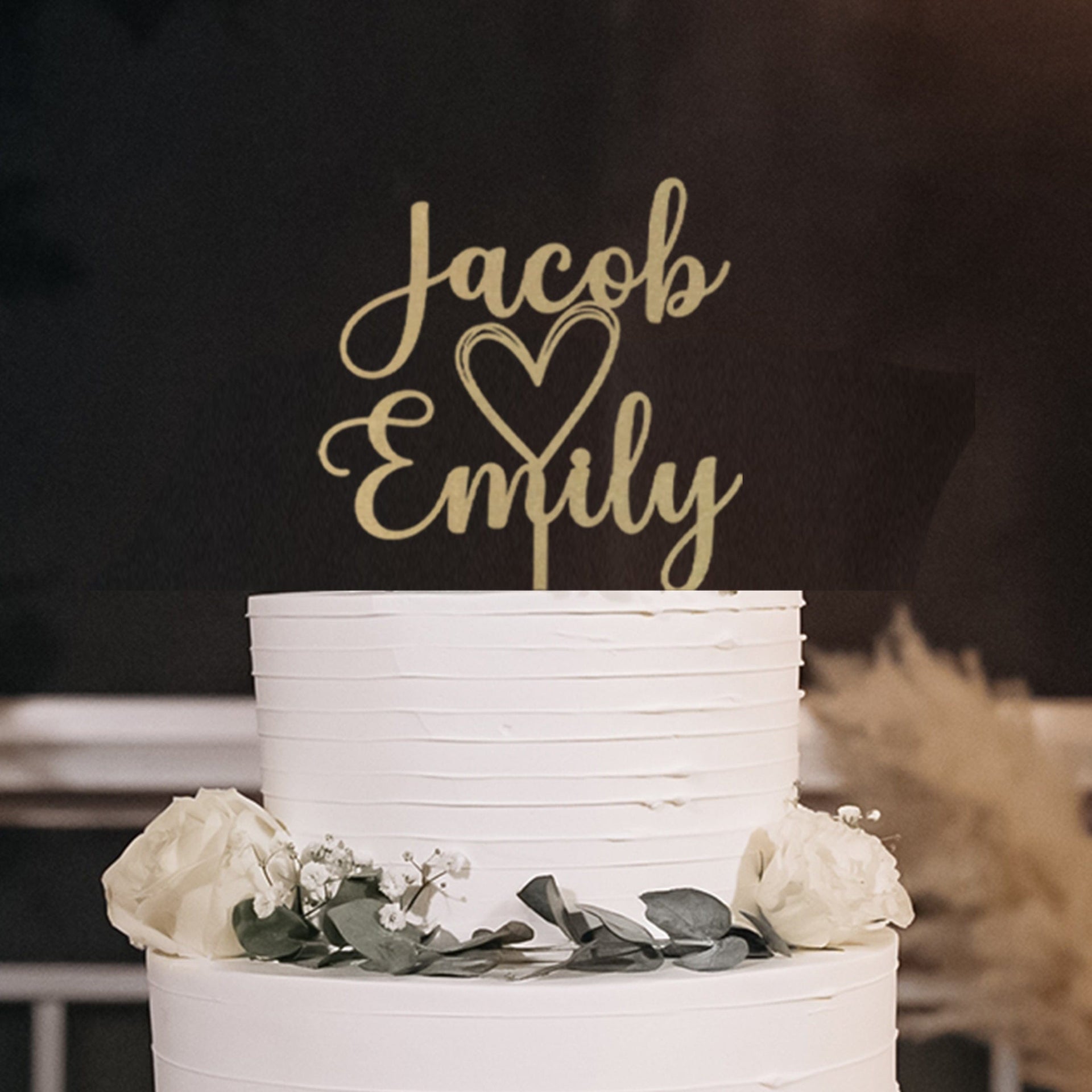 [COL] Wedding Cake Topper for Couples - Personalized Cake Topper for Anniversaries and Weddings - Mr and Mrs Cake Topper Decorations Wedding Cake Toppers