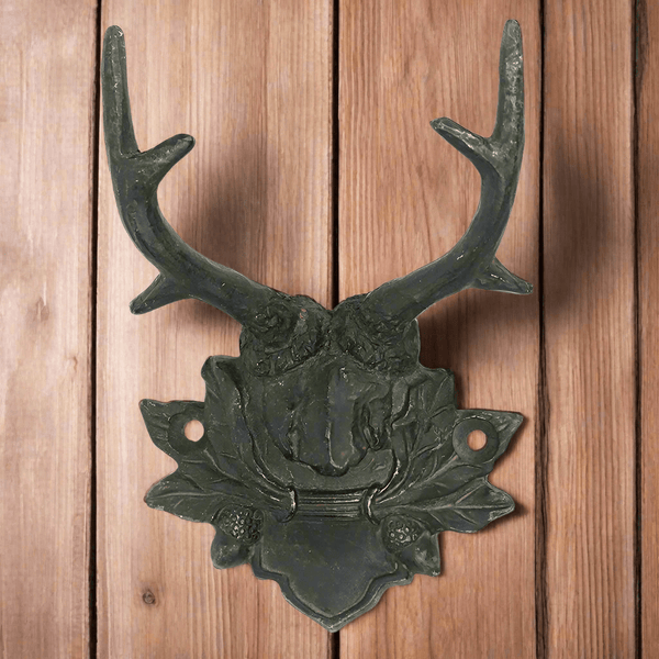 Rustic Antler Wall Hook with Vintage Lodge Design (Set of 2)