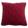 Red Cable Knit Pillow