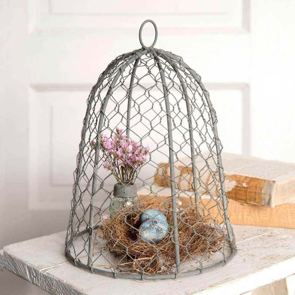 Rustic Farmhouse Chicken Wire Cloche
