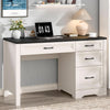 Rustic Farmhouse Executive Desk with Ample Storage Drawers