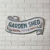 Rustic Garden Shed Scroll Wall Sign