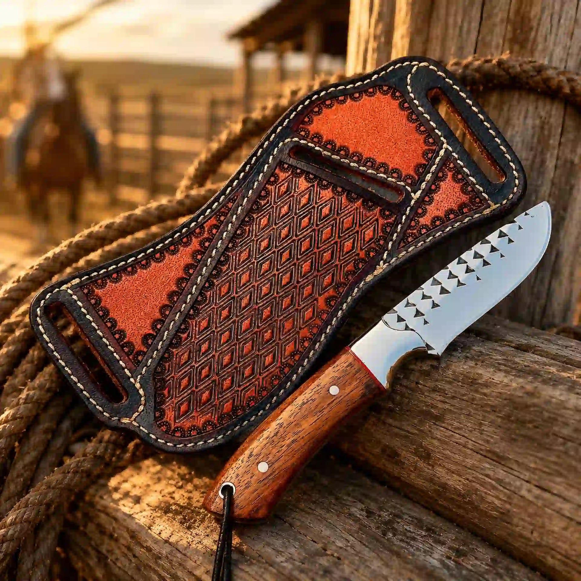 Buckaroo Knife | Rasp Steel with Rosewood Handle
