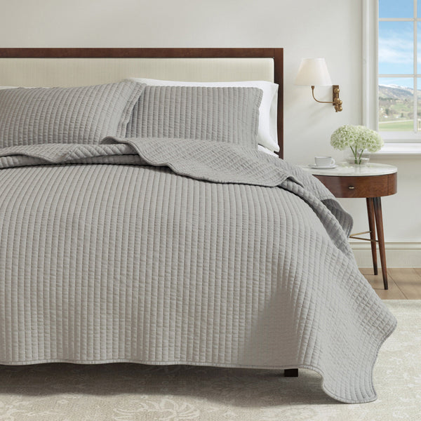 3-Piece Solid Quilt - Alicia Collection Great Bay Home