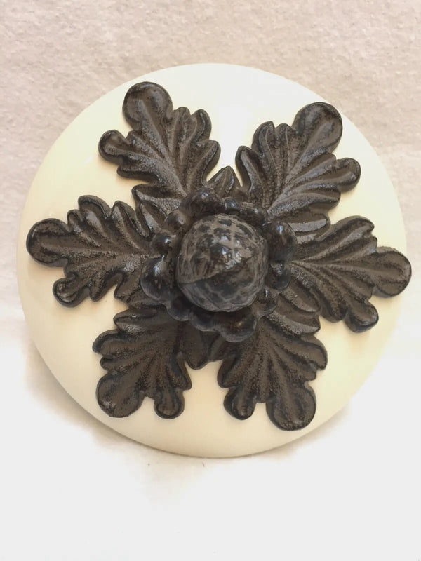 Acanthus Stoneware Lidded Nut Bowl