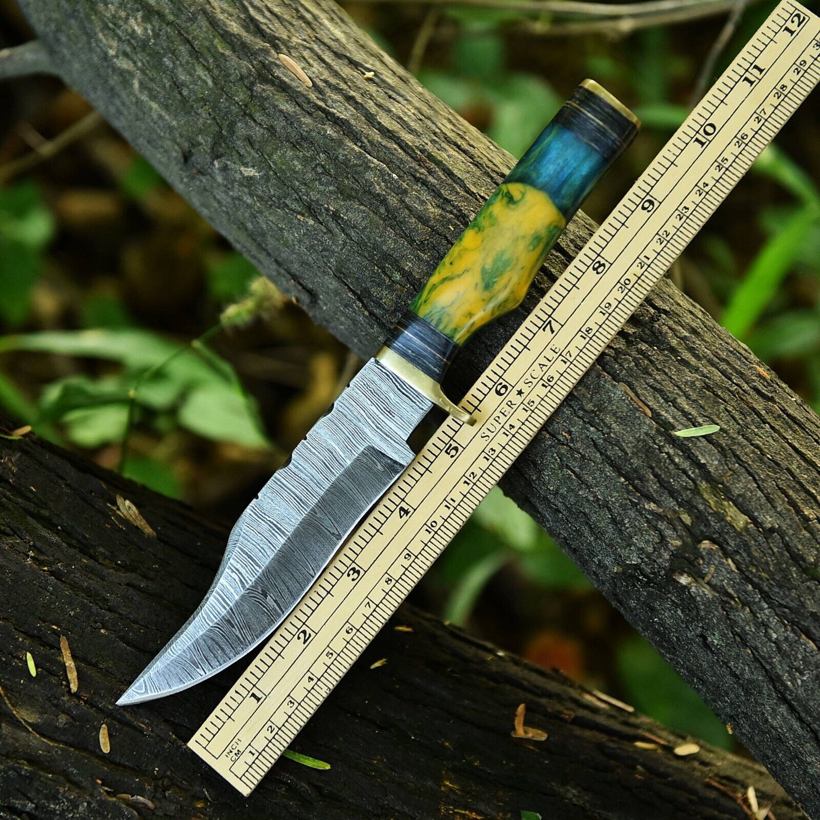 Damascus Steel Hunting Knife – 10