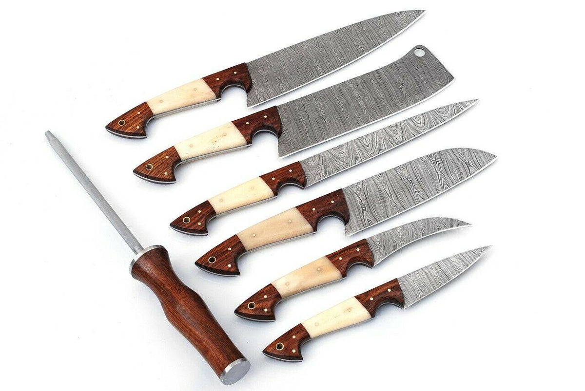 DAMASCUS KITCHEN CHEF KNIVES SET