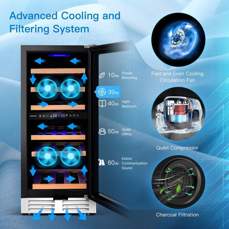 Dual-Zone 30-Bottle Wine Cooler