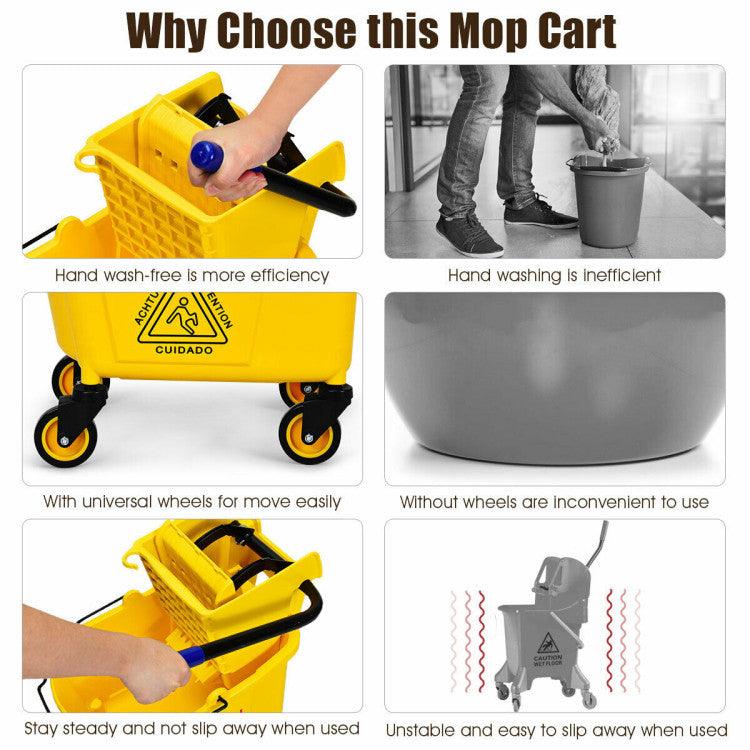 Press Wringer Commercial Mop Bucket
