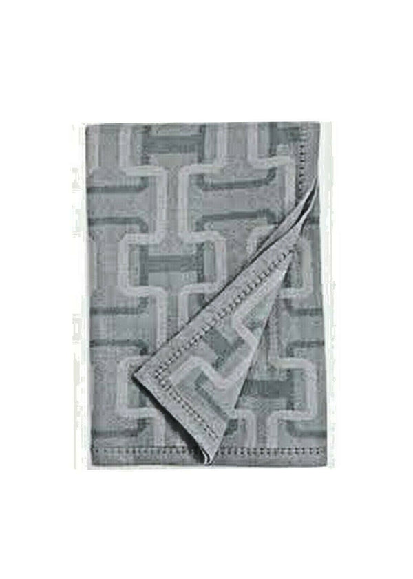 Hudson Park Collection Lambswool/Cashmere Interlocking Jacquard Throw