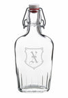 Lillian Rose Glass Growler Monogram X Flask - X/Clear
