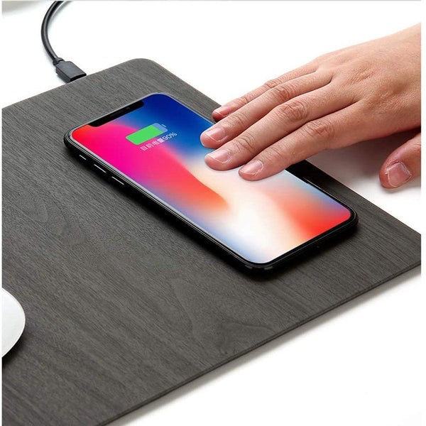 2 in 1 Wireless Charger Mouse Pad - Black