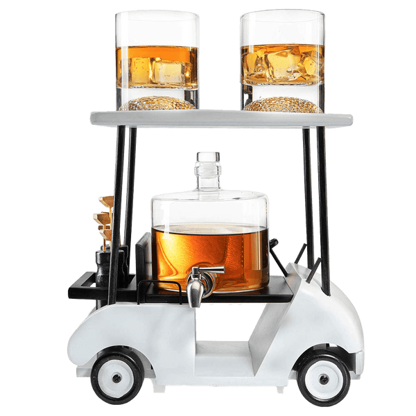 Golf Decanter Whiskey Decanter and Whiskey Glasses
