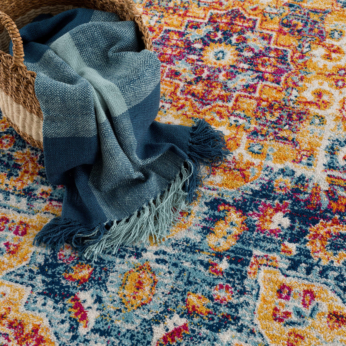 Istanbullu Orange Area Rug - Clearance